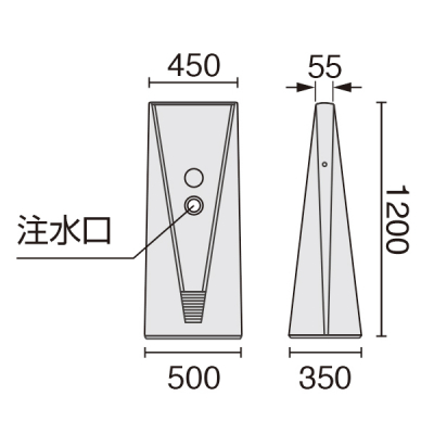 �u�����A���g�T�C��Type-A BR-A �V���o�[ ���O W500�~D350�~H1200���� 