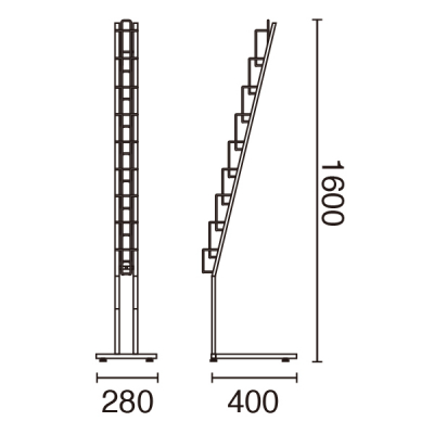 �J�^���O�X�^���h A4 �O�c�� 8�i TCS-2  �A�W���X�^�[�t W280�~D400�~H1600mm 