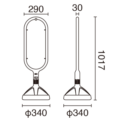 ���b�Z�[�W���[�h�T�C�� ���� �C�G���[ �����^���N�� ��340�~H1,017mm ���֋֎~