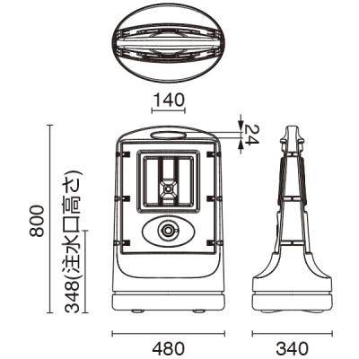 �X�^���h�T�C��80  �V���o�[ ���� �����^���N�t W480�~D340�~H800mm 