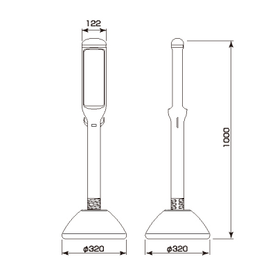 �T�C���|�[�� 835-162[�����֎~] �����^���N�t ��320�~H1000mm 