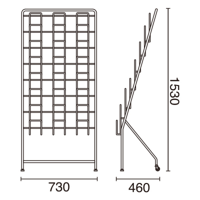 �J�^���O�X�^���h A4�c�p 3��7�i TCS-5 �L���X�^�[�t W730�~D460�~H1530mm 