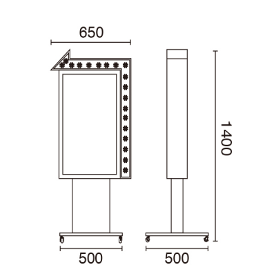 LED�_�ŃX�^���h LY-206�iLED�^�C�v�j �u���b�N/���b�h �X�^���h�Ŕ� ���H�X �Ŕ� bar�Ŕ�