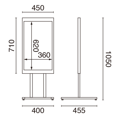 �d���X�^���h�Ŕ� FA-401�iLED�^�C�v�j(�A���~) �u���b�N �X�^���h�Ŕ� ���H�X �Ŕ� bar�Ŕ�