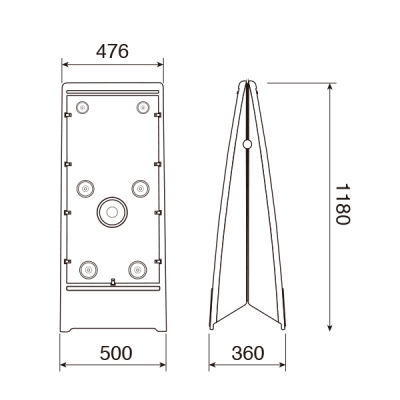 ���j�I���T�C�� ���j01 �{�� �C�G���[ ���� �������X�^���h�Ŕ� W500�~D360�~H1180mm 