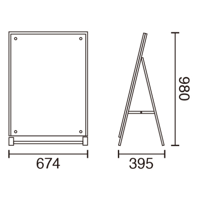 �A�N�����p�l���X�^���hAPS ���[�^�C�v �Ж� �A���~�A���}�C�g�d�グ W674�~H980mm A1 
