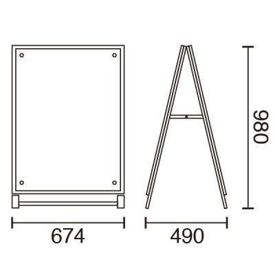 �A�N�����p�l���X�^���hAPS ���[�^�C�v ���� �A���~�A���}�C�g�d�グ W674�~H980mm A1 