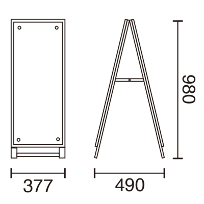�A�N�����p�l���X�^���hAPS ���[�^�C�v ���� �A���~�A���}�C�g�d�グ W377�~H980mm A1�n�[�t 