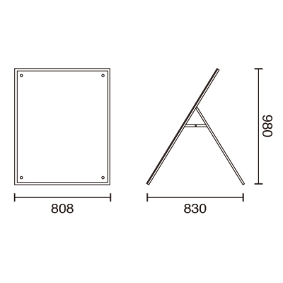 �A�N�����p�l���X�^���hAPS ���[�^�C�v �Ж� �A���~�A���}�C�g�d�グ W808�~H980mm B1 