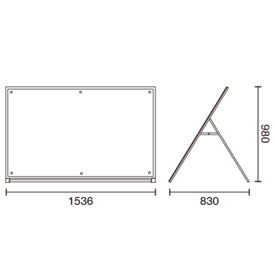 �A�N�����p�l���X�^���hAPS ���[�^�C�v �Ж� �A���~�A���}�C�g�d�グ W1536�~H980mm B0�� 