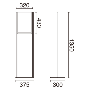 �X�����t���A�ē��X�^���h A3�p �����v���[�g2�����킹 �ʔ������� H1350mm 