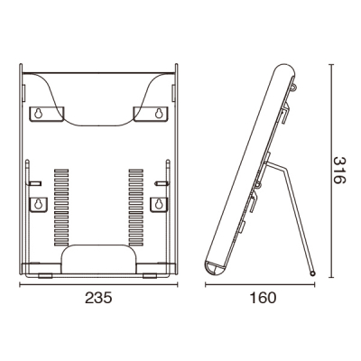SCP���p���t���b�g�X�^���h �O���[ �T�C�Y�`�F���W�p�[�c�t ���[�T�C�YW222mm 