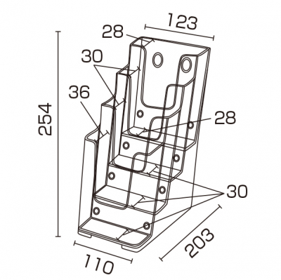 �J�^���O�P�[�X A4�O�c�� 4�i T777 �t�b�N���t ���[�T�C�YW109mm 