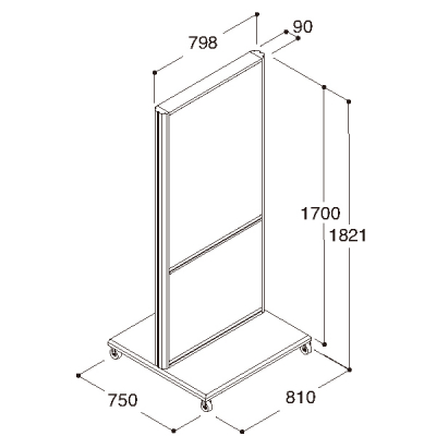 PoSTAND(�|�X�^���h)LED���|�X�^�[�X�^���h ���^ B2�^�e �u���b�N 