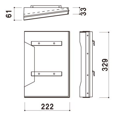 ���o�����b�N A4���p  YR-400C �N���A W222�~D61�~H329mm 