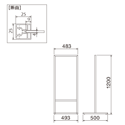 �X�^���h�Ŕ�244 �ʔ�450�~900mm �z���C�g���O 
