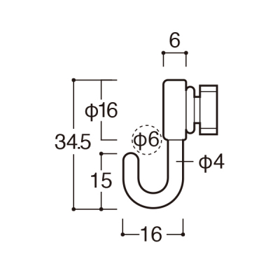 ���[���t�b�N  PR-7-WH �z���C�g �X�ܗp�i �W���p�i