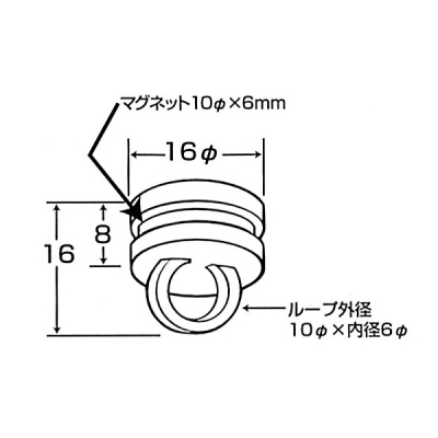 ���[�v�p�}�O�l�b�g ���̓l�I�W������ �ω׏d��1kg 