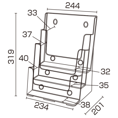 �J�^���O�P�[�X A4 3�i T773 �t�b�N���t ���[�T�C�YW230mm 