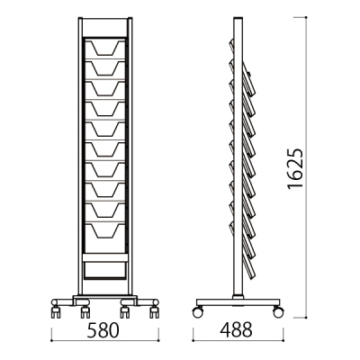 �X�^�b�L���O�J�^���O�X�^���hXV-101 ���b�N�N���A A4��1��10�i W580�~D488�~H1625mm 