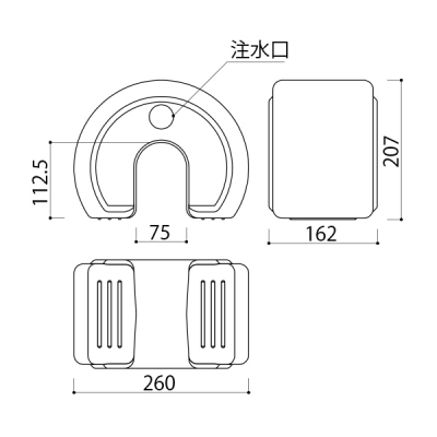 �X�^���h�E�G�C�g �A�[�`�^ �c�����p �p�C�v�a��70mm�ȉ��Ή� 