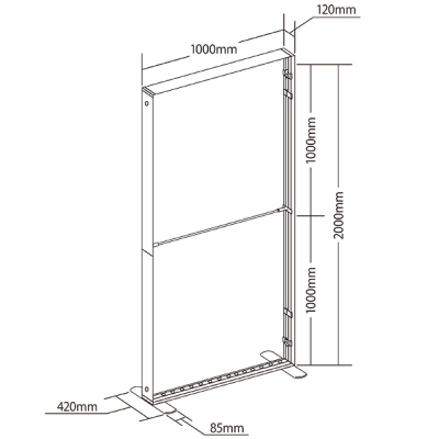 LED�Z�S���C�g�{�b�N�X�{�� ��^�f�B�X�v���C W1,000�~H2000mm