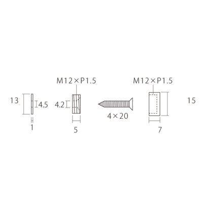 �ǖʗpC�Z�b�g �{�[�h�p PT-C15NF �N���[�� Pt.POP[�s�[�e�B�[�|�b�v]���σr�X�Z�b�g��15mm 