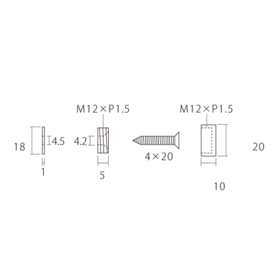 �ǖʗpC�Z�b�g �{�[�h�p PT-C20NF �N���[�� Pt.POP[�s�[�e�B�[�|�b�v]���σr�X�Z�b�g��20mm 