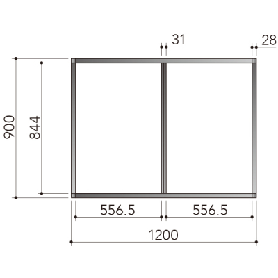 FP�V�X�e�� M�^�C�v�Z�b�g �Ŕt���[�� FP-M3 2��1�i W1,200�~H900mm