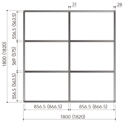 FP�V�X�e�� M�^�C�v�Z�b�g �Ŕt���[�� FP-M6B 2��3�i W1,820�~H1,820mm