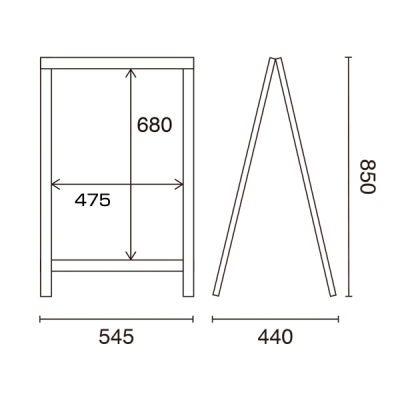 �n�C�O���[�hA�^�u���b�N�{�[�h �`�[�N�F TE-85 W475�~H680mm