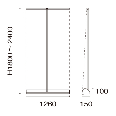���b�N�����[���o�i�[�X�^���h ver2 ���[���X�N���[������ W1,200mm