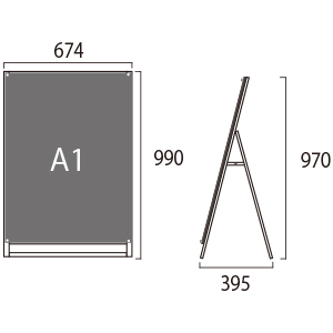 ���X�^���h BPSSK-A1LKB �Ж� �A���~�A���}�C�g�d�グ �� W674�~H970mm A1 