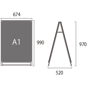 ���X�^���h BPSSK-A1LRB ���� �A���~�A���}�C�g�d�グ �� W674�~H970mm A1 