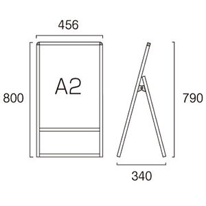 AC�o���E�X�X�^���h VASKAC-A2K �Ж� �A���~�A���}�C�g�d�グ W456�~H790mm A2 