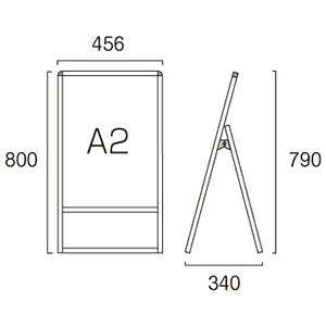 WB�o���E�X�X�^���h VASKWB-A2K �Ж� �A���~�A���}�C�g�d�グ W456�~H790mm A2 