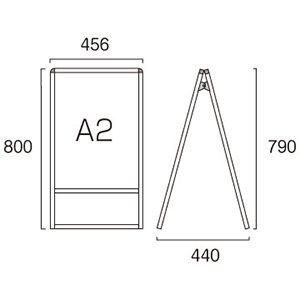 WB�o���E�X�X�^���h VASKWB-A2K �Ж� �A���~�A���}�C�g�d�グ W456�~H790mm A2 