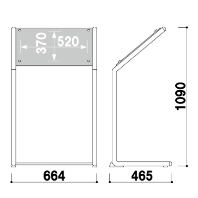 �X�y�b�N�X�^���h SK-66 �����ʔA�N����5mm�� �L���\���T�C�YW520�~H370mm 