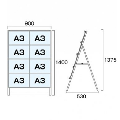 �J�[�h�P�[�X�X�^���h�Ŕ� CCSK-A3Y8K  �n�C�^�C�v �ʔT�C�YA3���~2��4�i 