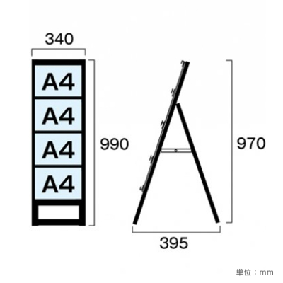 �J�[�h�P�[�X�X�^���h�Ŕ� �u���b�N BCCSK-A4Y4K  �ʔT�C�YA4���~1��4�i 