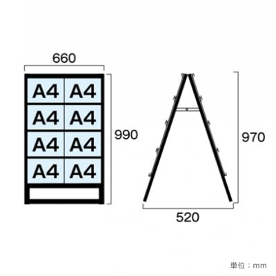 �J�[�h�P�[�X�X�^���h�Ŕ� �u���b�N BCCSK-A4Y16R �ʔT�C�YA4���~2��4�i���� 