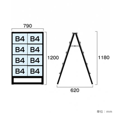 �J�[�h�P�[�X�X�^���h�Ŕ� �u���b�N BCCSK-B4Y16R�ʔT�C�YB4���~2��4�i���� 
