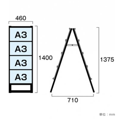 �J�[�h�P�[�X�X�^���h�Ŕ� �u���b�N BCCSK-A3Y8R�ʔT�C�YA3���~1��4�i���� 