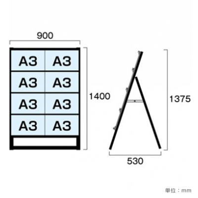 �J�[�h�P�[�X�X�^���h�Ŕ� �u���b�N BCCSK-A3Y8K�ʔT�C�YA3���~2��4�i 