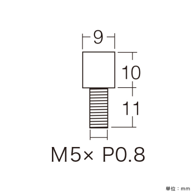 ���σ{���g  PT-9CF10-CR �N���[�� Pt.POP[�s�[�e�B�[�|�b�v]���σr�X��9�~10mm 