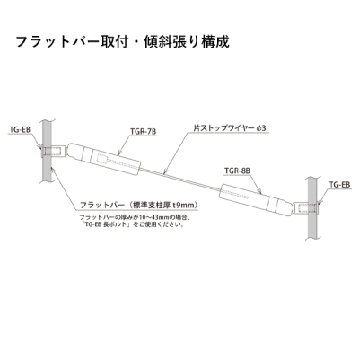 �A���J�� ���C���[�肷�� �X�Β��� �t���b�g�o�[��t[�W���^�C�v] �X�e�����X TGR-8B