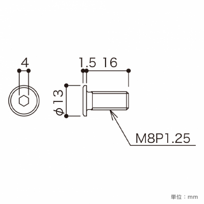 �A���J�� �Œ�p�{���g �t���b�g�o�[��t[�W���^�C�v] �X�e�����X TG-EB