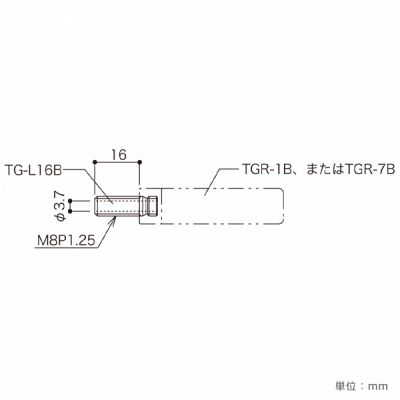 �A���J�� �Œ�p�{���g �t���b�g�o�[��t[�W���^�C�v] �X�e�����X TG-L16B