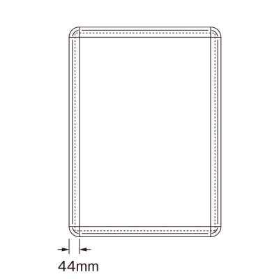 �|�X�^�[�O���b�v PG-44R A0 �z���C�g ���O �O�ʊJ�t���[����44mm �p�ی^ W892�~H1239mm 
