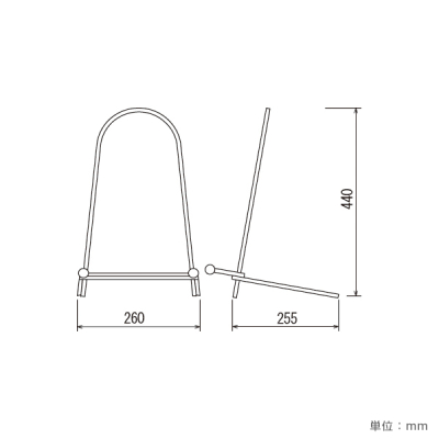 �C���e���A�X�^���h M-560 A3�p�l���Ή��C�[�[�� W260�~D255�~H440mm 